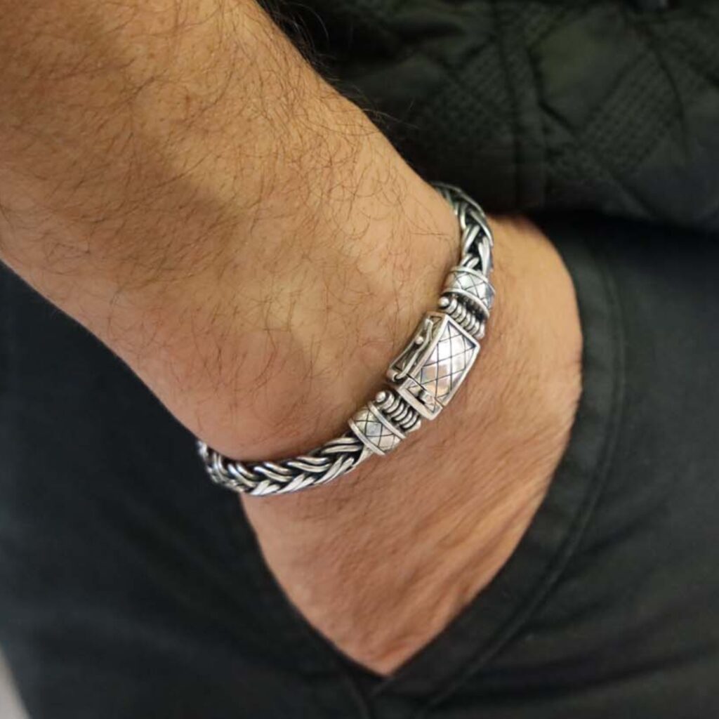 Bracelet Homme Argenté - Marque Histoire D'or - Neuf Sans Emballage