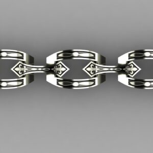 Bracelet homme argent structure tribal maille chaine 6