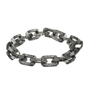 Bracelet homme argent structure tribal maille chaine 4