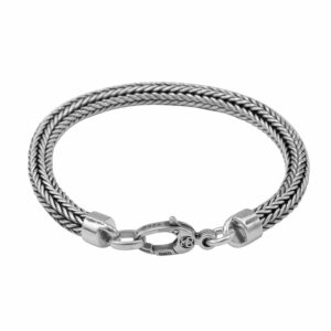 bracelet-homme-maille-tresse-argent-moderne Bracelet homme maille tressé argent moderne 3