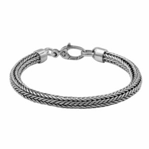 bracelet-homme-maille-tresse-argent-moderne Bracelet homme maille tressé argent moderne 4