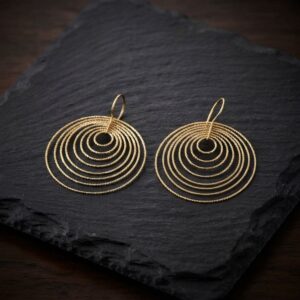 ca276gold Boucles d'oreilles argent doré diamanté Arianna 4
