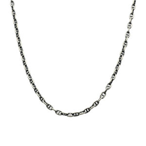 Chaine homme maille marine argent massif vieilli 3