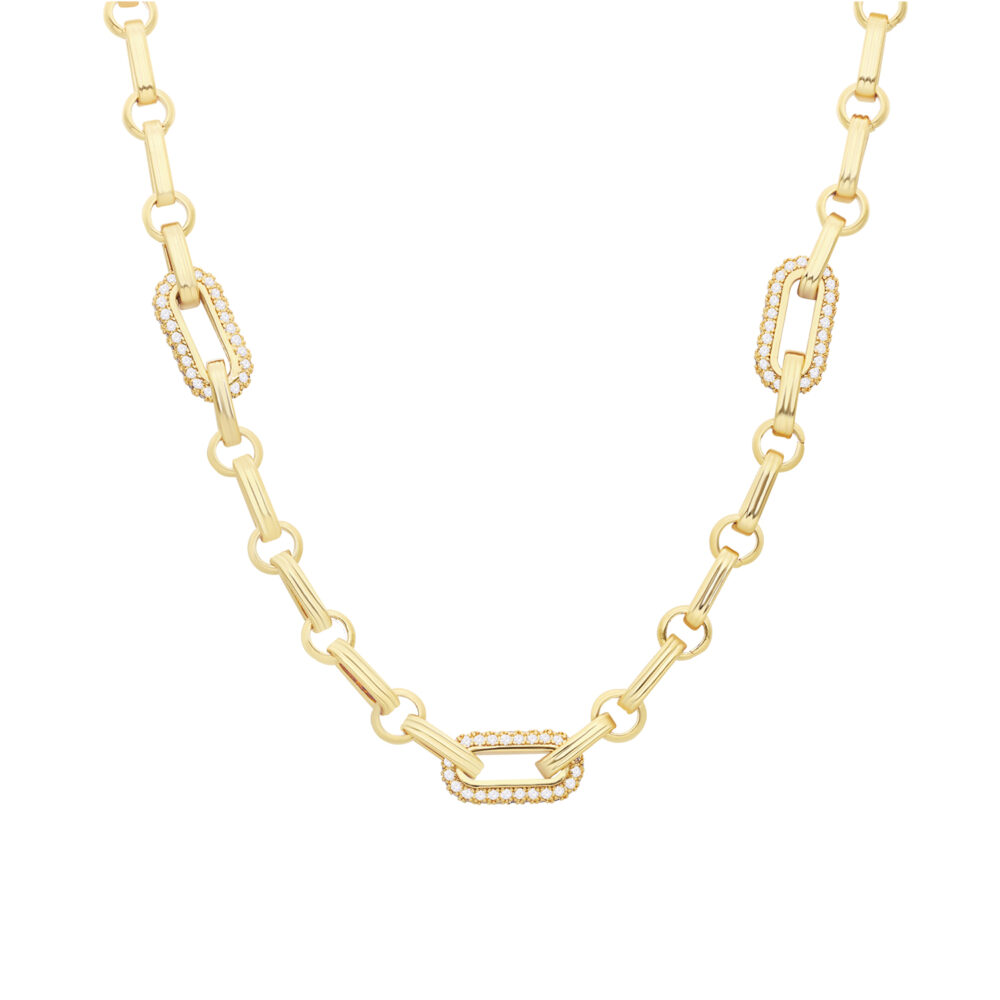 Retro golden fancy link chain 1