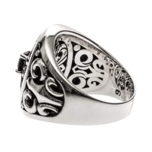 chevaliere-croix-pierre-noire-argent Chevalière homme croix pierre noire argent 5