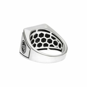 Chevalière homme argent ancre marine doré homme 8