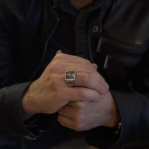 Chevalière homme ancre marine argent homme 6