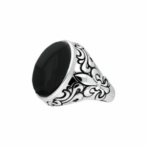 chevaliere-royale-oeil-de-tigre-onyx-argent Bague Chevalière homme royale onyx argent 6