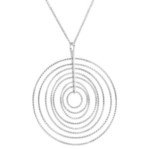 Collier argent rhodié diamanté spirale tourmente 7