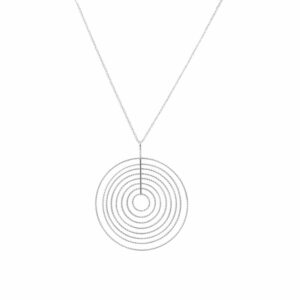 Collier argent rhodié diamanté spirale tourmente 5