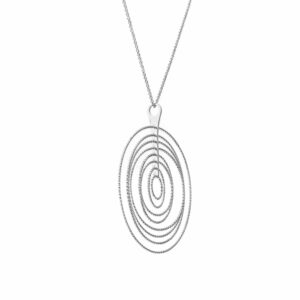 Collier argent rhodié diamanté spirale tourmente 8