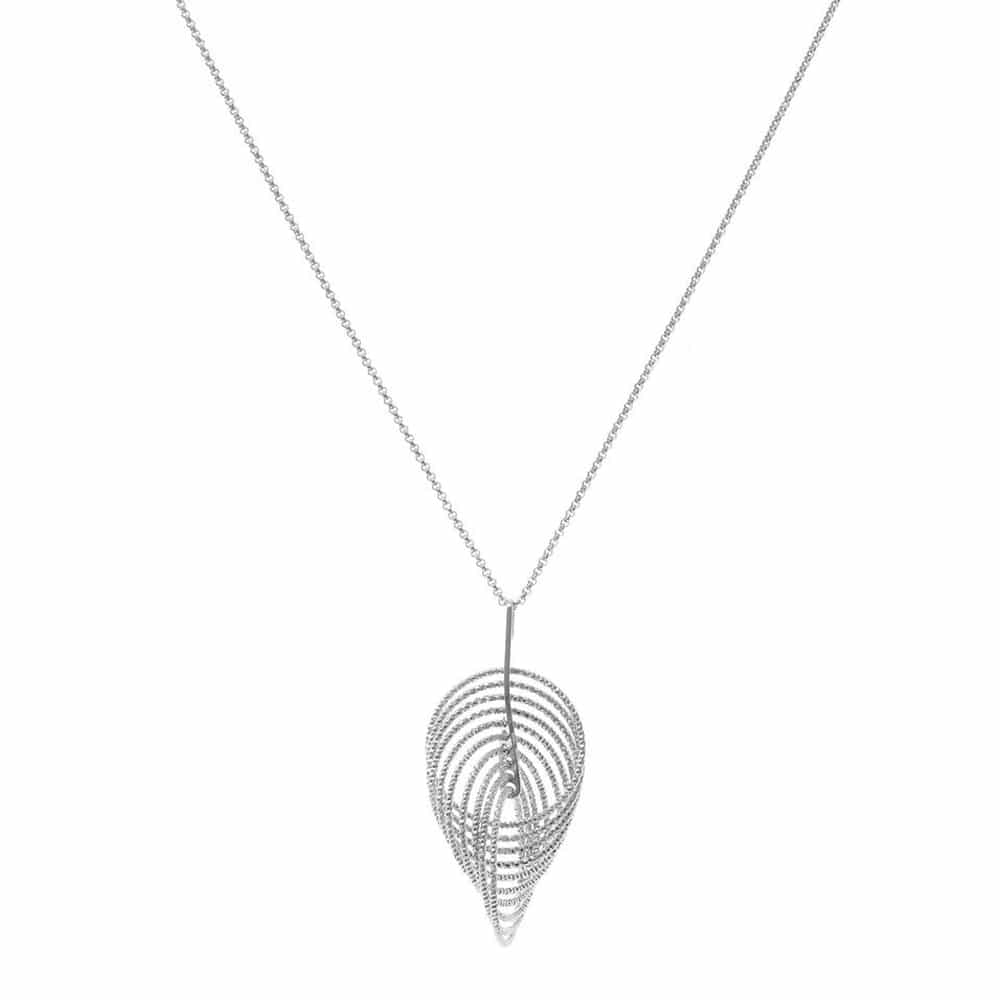 Collier argent rhodié diamanté spirale vertigo 1