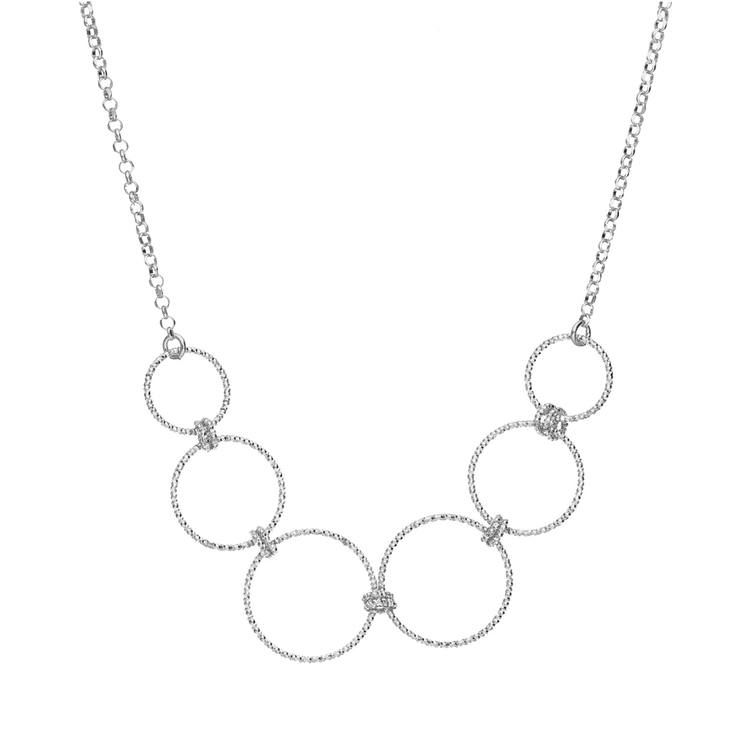 Grand Collier Plastron Argenté à Pampille – Cristaux Et Diamant Vintage