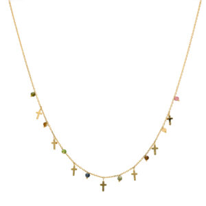 collier-argent-dore-croix-et-perles-multi-tourmaline Collier argent doré croix et perles multi-tourmaline 3