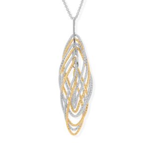 Collier argent et doré diamanté allégro 5