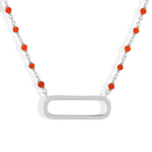 collier-argent-dore-lingot-et-pierres-naturelles-noir Collier argent rhodier lingot et pierres onyx naturelles rouge 4