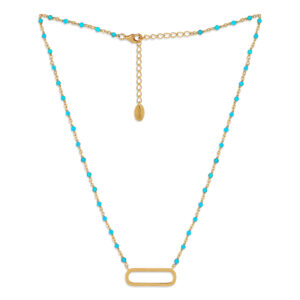 collier-argent-dore-lingot-et-pierres-naturelles-turquoise Collier argent doré lingot et pierres naturelles turquoise 5