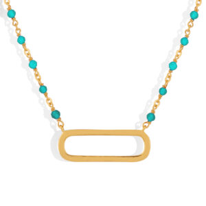 collier-argent-dore-lingot-et-pierres-naturelles-turquoise Collier argent doré lingot et pierres naturelles turquoise 4