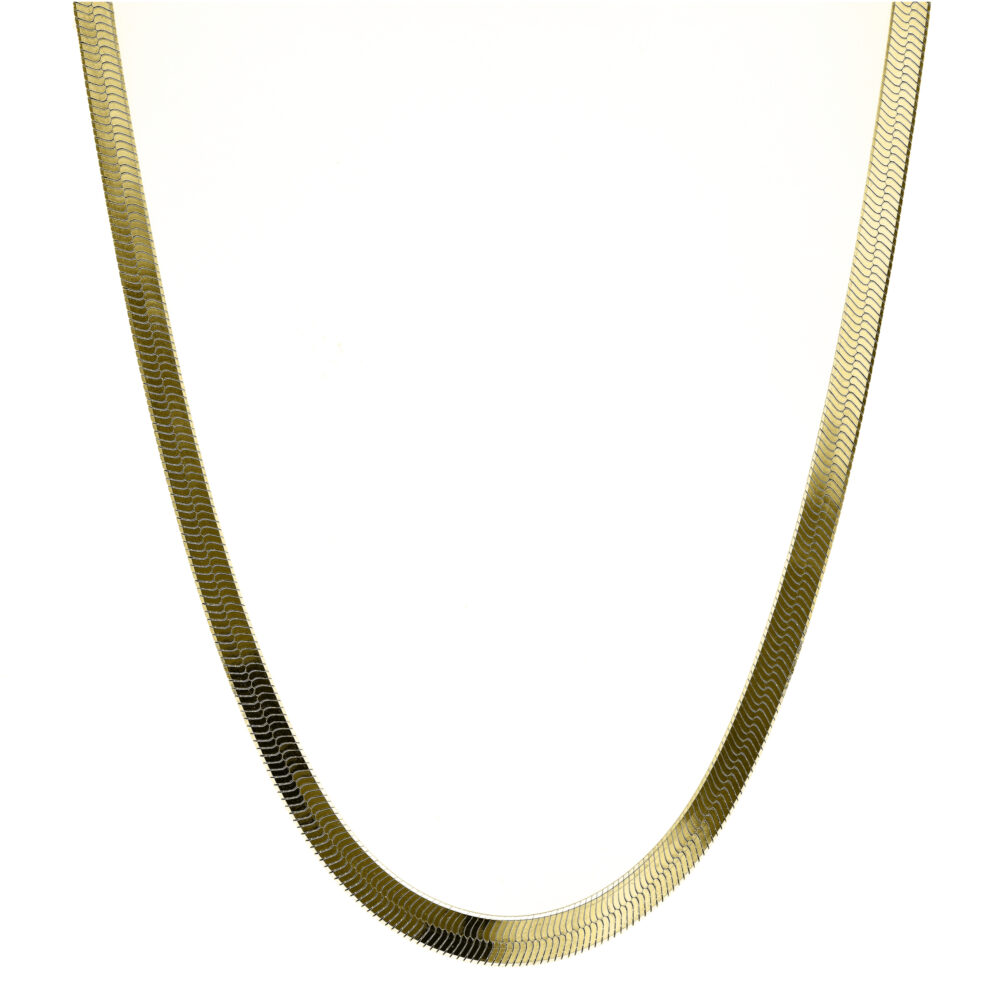 Golden silver serpentine mesh necklace 1