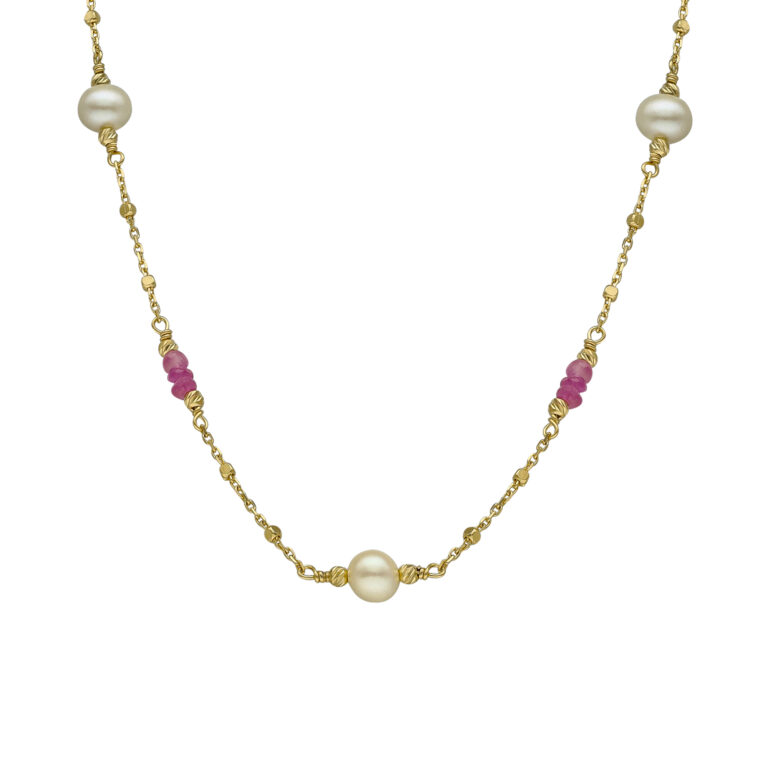 Collier Ras Du Cou Bimonia En Argent Sterling Avec Saphir Multicolore Et Pierres Précieuses - 42cm, Neuf Avec étiquettes