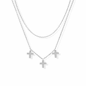collier-argent-dore-valentine-cristal-noir Double collier argent santa serti zirconium blanc 3