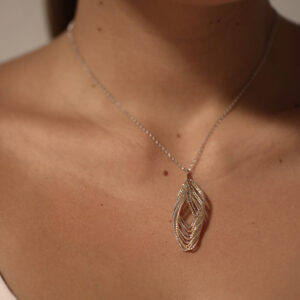 Collier argent et doré diamanté allégro 6