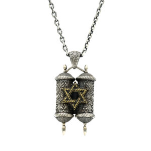 Pendentif argent massif sefer torah original 4
