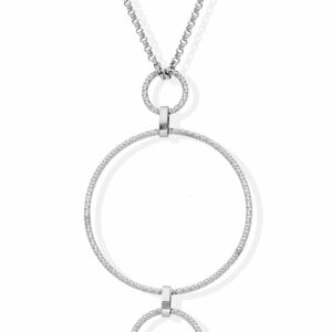 Collier argent rhodié diamanté Alessia 4