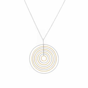 Collier argent rhodié doré diamanté arianna 3