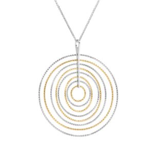 Collier argent rhodié doré diamanté arianna 4