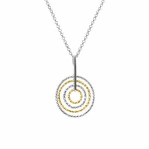 Collier argent rhodié doré diamanté béatrice bicolore 3