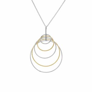 Collier argent rhodié doré diamanté Stella 3