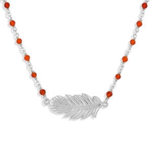 collier-argent-rhodier-plume-et-pierres-naturelles-rouge Collier argent rhodié plume et pierres onyx naturelles rouges 4