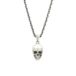 Collier argent tête de mort pure 3
