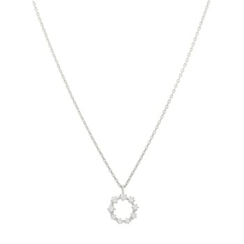 Pendentif Rond En Argent Sterling 925 - Serti De Broches - Bijou Artisanal Fabriqué En Inde