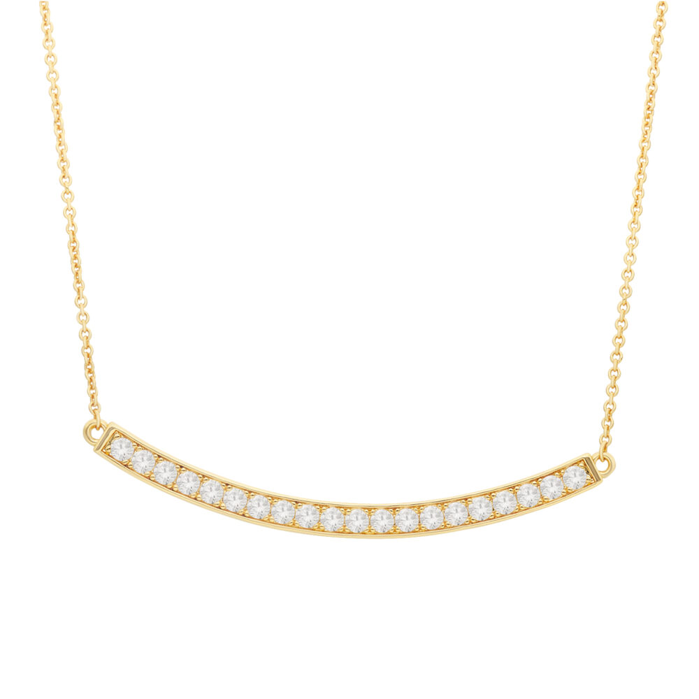 Gold Stone Bar Necklace 1