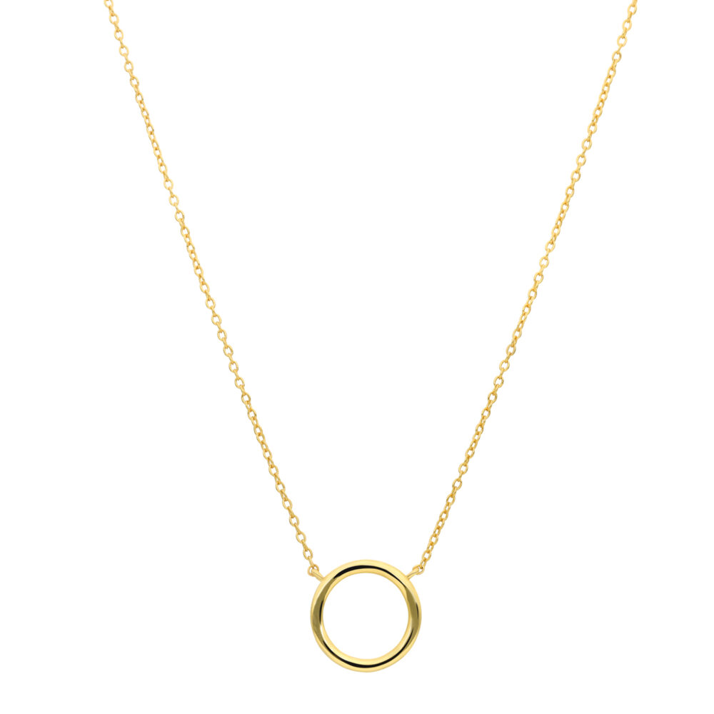 Golden circle of life necklace 1