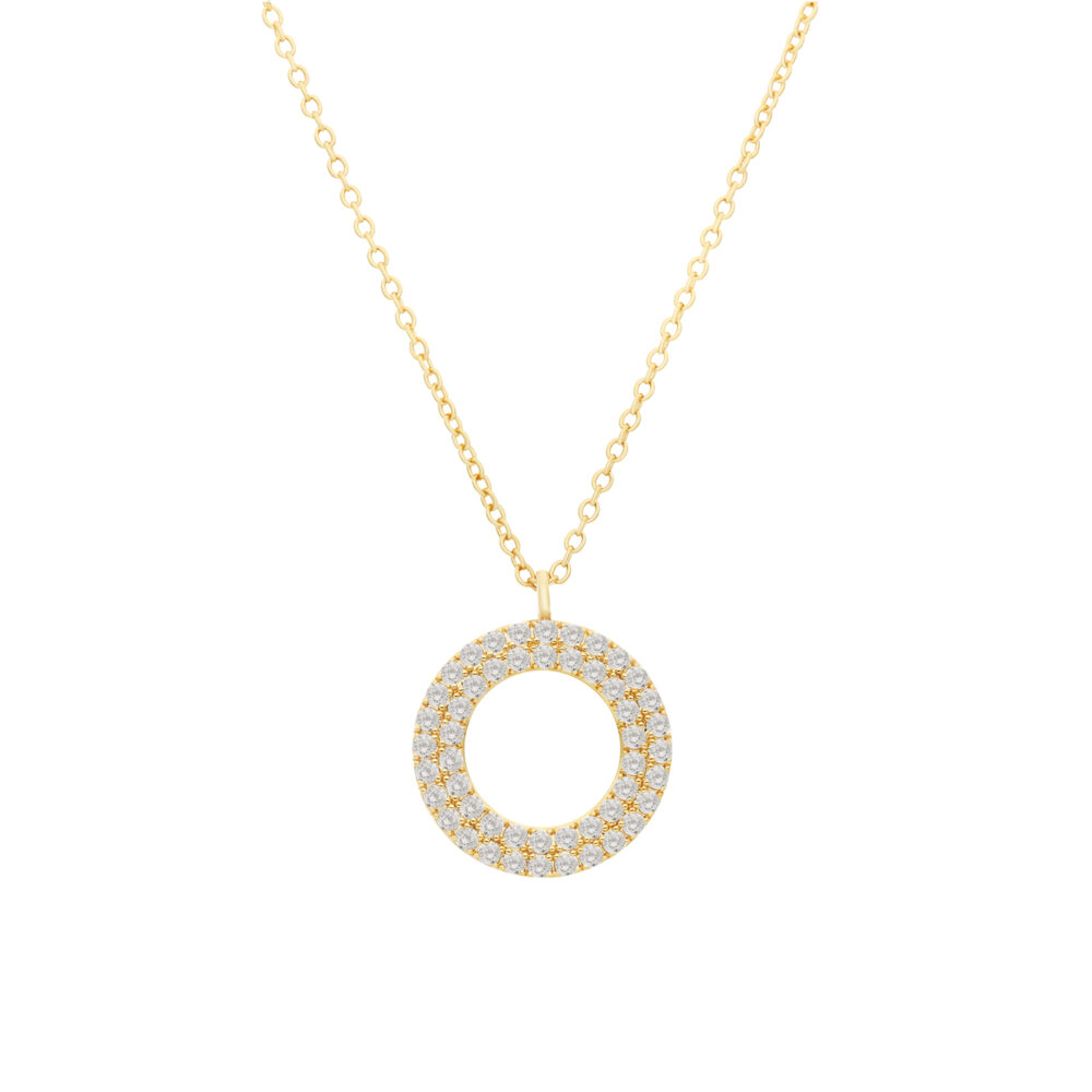 Golden circle of life necklace set 1