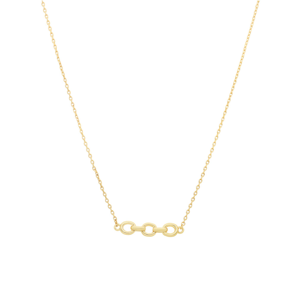 Golden necklace and large oval chain 1