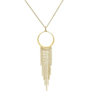 Collier en argent doré cercle multichaine 4