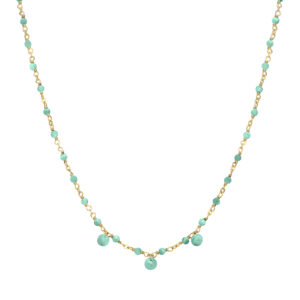 Collier en argent doré pierre naturelle amazonite pampilles amazonite 5