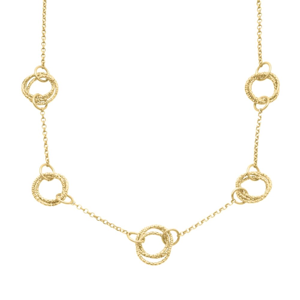 Classic diamond gold-plated silver necklace 1