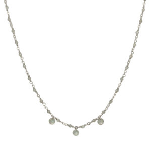 Collier en argent rhodié pierres naturelles labradorite pampilles labradorite 3