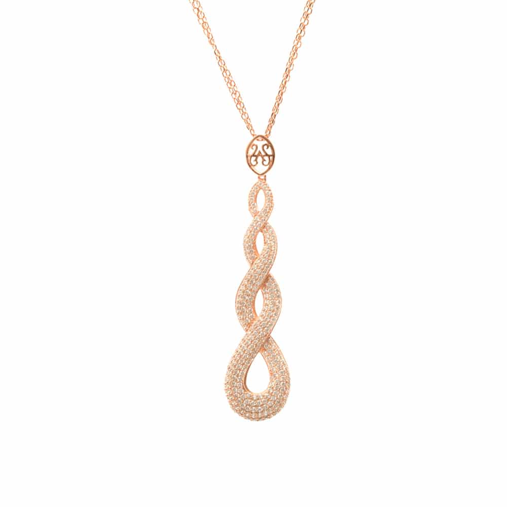 Pink eternity necklace 1