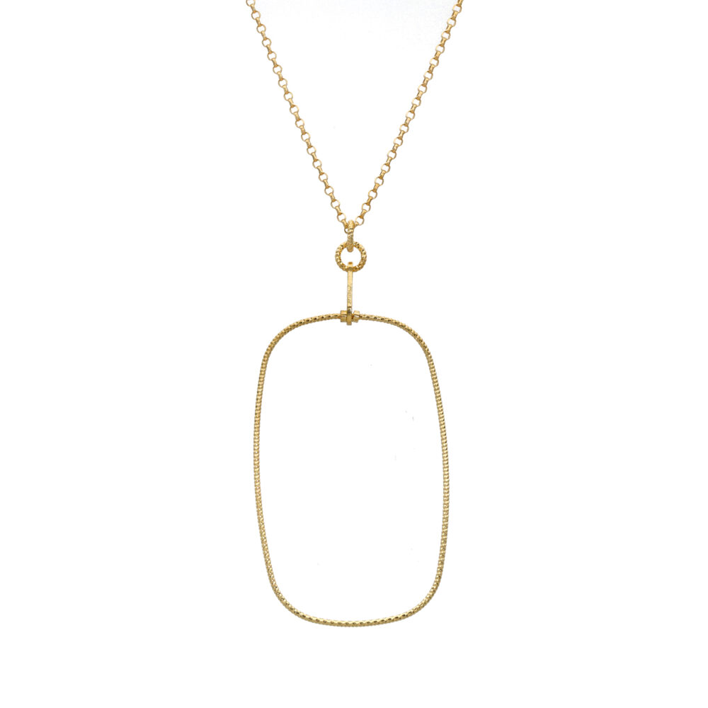 Oval shaped silver gilt diamond necklace 1