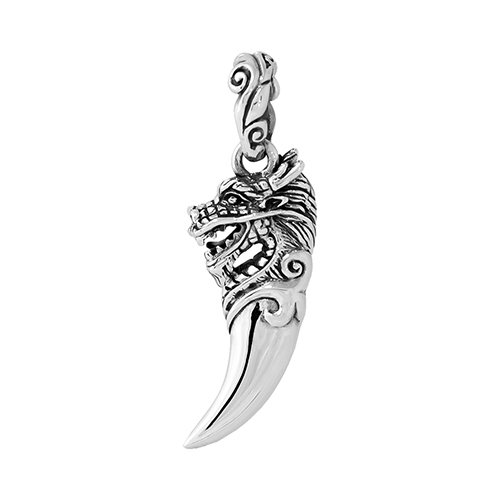 Men's silver dragon claw necklace 3