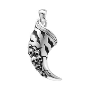 collier-homme-argent-grande-croix-rock-copie Collier homme argent griffe d'enfer et tête de mort 4