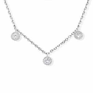 Double collier argent river serti zirconium 4