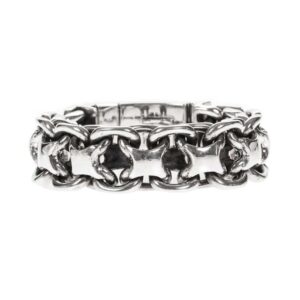 Gourmette homme bracelet argent rock grand modèle 11