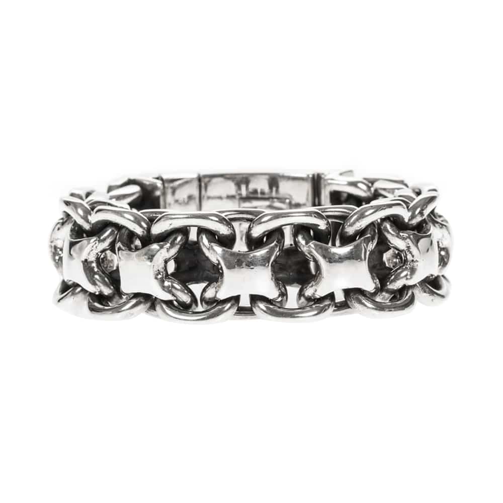 Men's chain bracelet silver rock large model 5